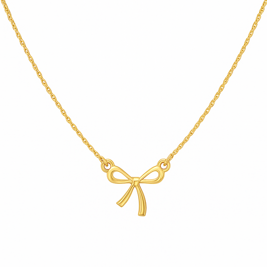 Women’s Gold-Plated Bow Pendant Necklace