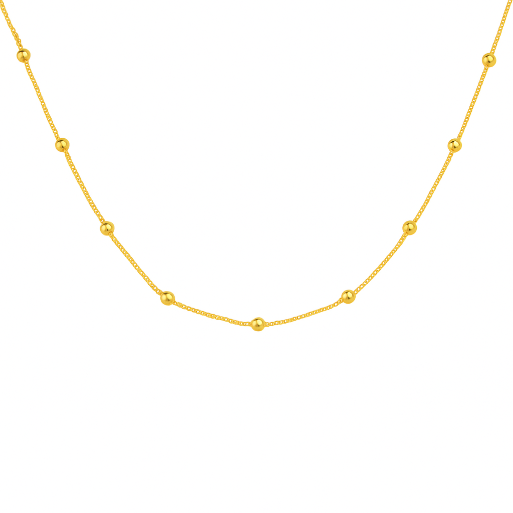 Women’s Gold Bead Chain Necklace