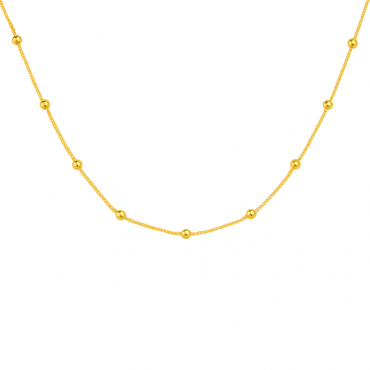 Women’s Gold Bead Chain Necklace