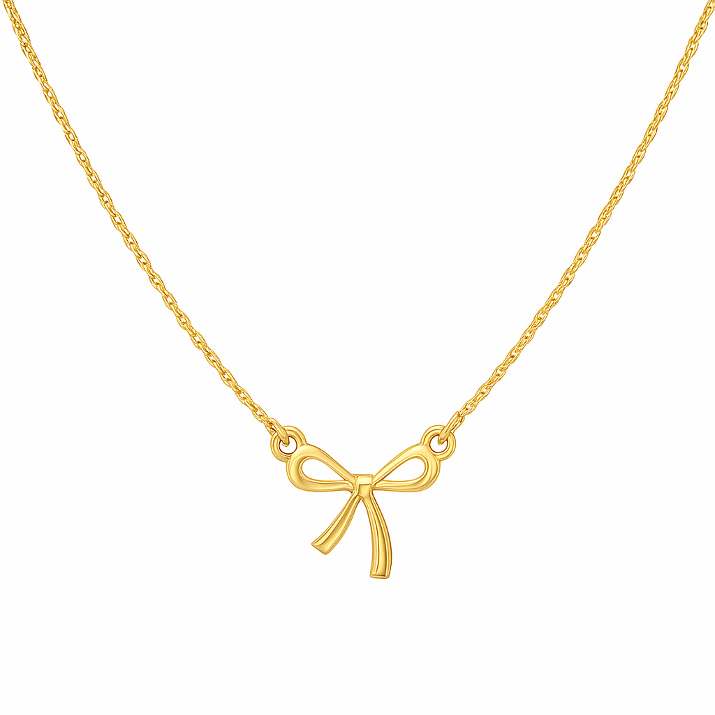 Women’s Gold-Plated Bow Pendant Necklace