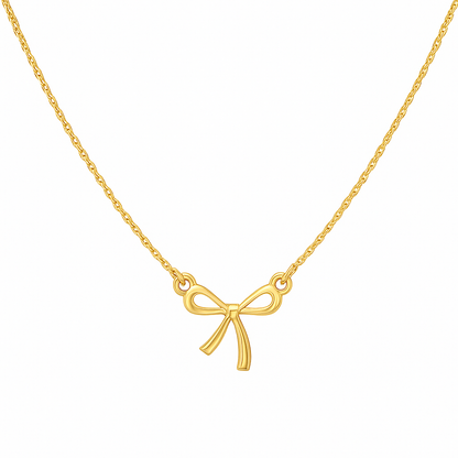 Women’s Gold-Plated Bow Pendant Necklace
