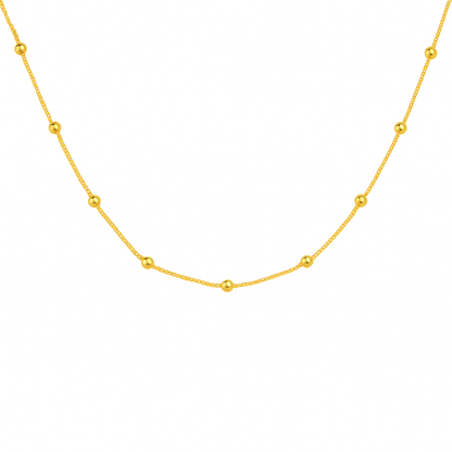 Women’s Gold Bead Chain Necklace